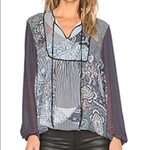 Clover Canyon Kaleidoscope Paisley Printed Blouse